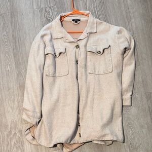 Nasty Gal Cream Textured Jacket